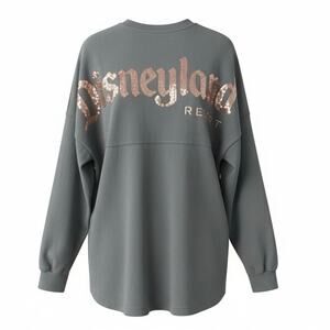 Disney Parks Grey Disneyland Spirit Jersey Briar Rose Gold Pink Sequin S